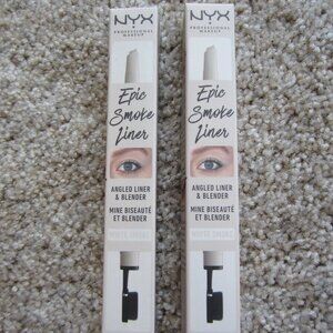NYX Epic Smoke Liner ESL01 White Smoke Angled Liner & Blender, lot of 2